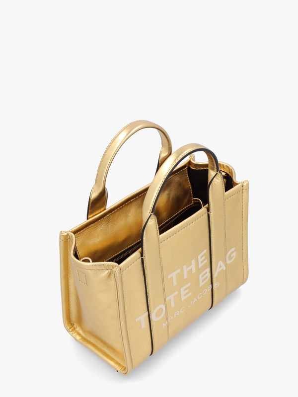 The Metallic Leather Small Gold Tote Bag