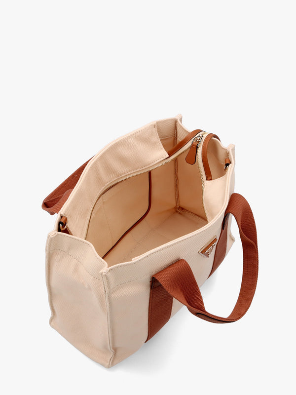 Small Canvas II Natural Cognac Tote Bag