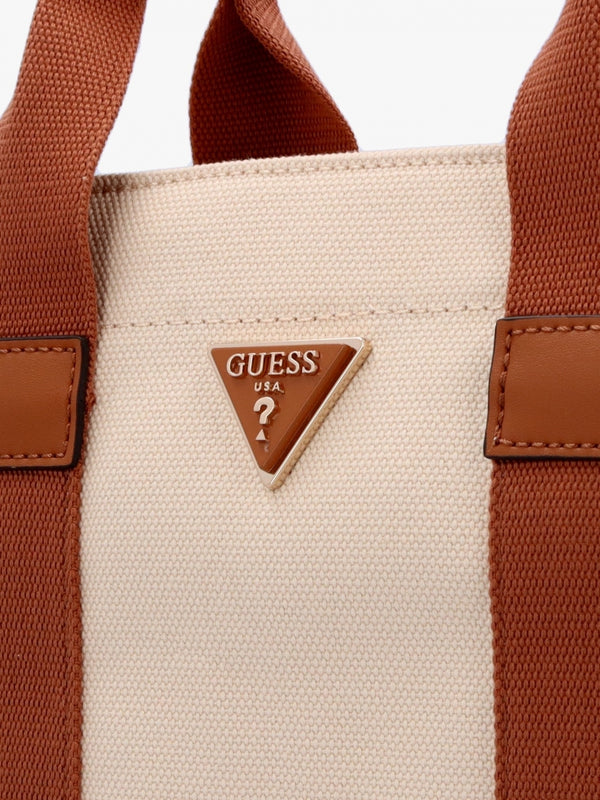 Small Canvas II Natural Cognac Tote Bag