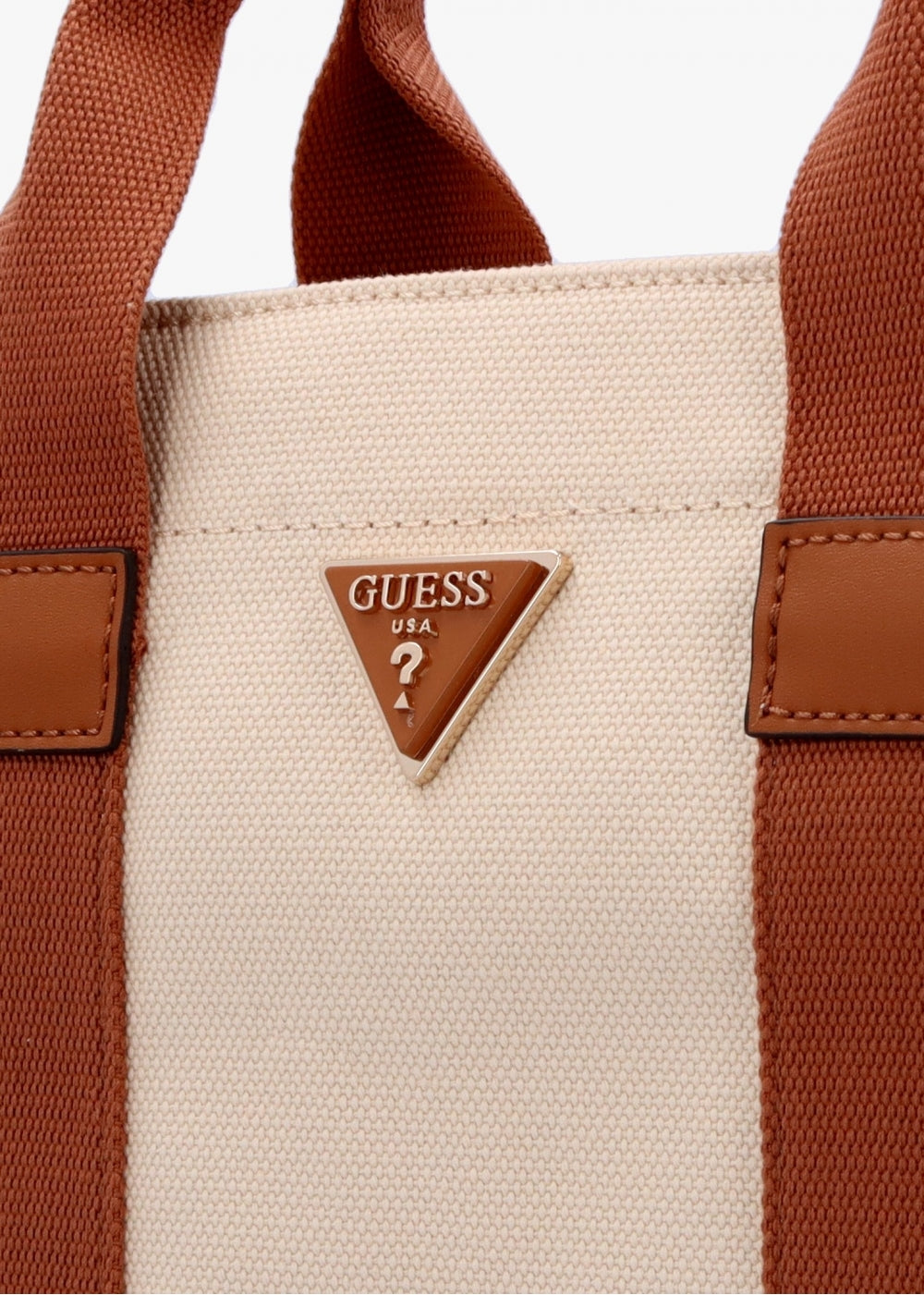 Small Canvas II Natural Cognac Tote Bag