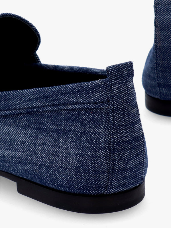 Emma Indigo Denim Buckle Loafers