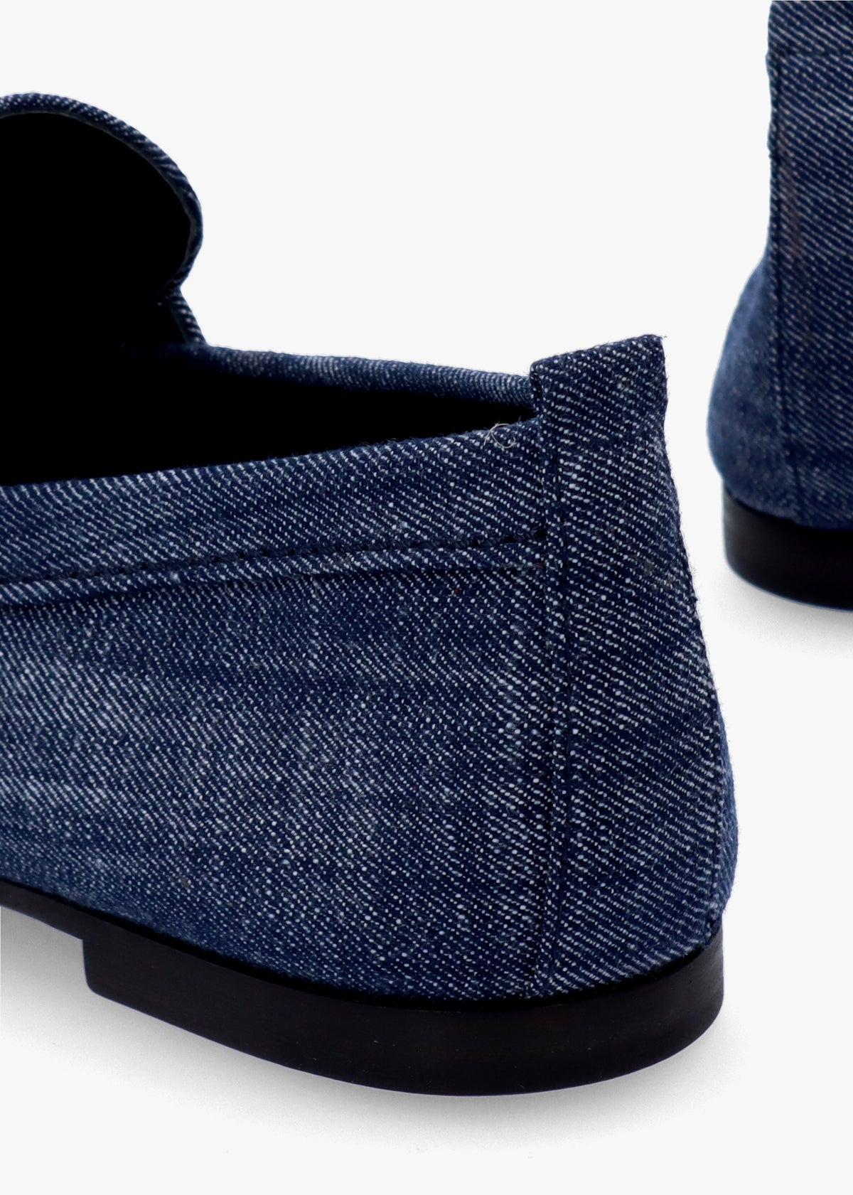 Emma Indigo Denim Buckle Loafers