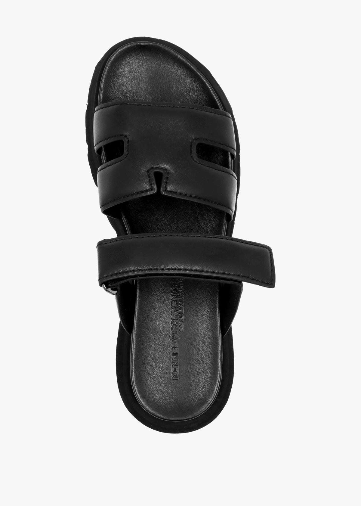 Skill Black Leather Chunky Mules