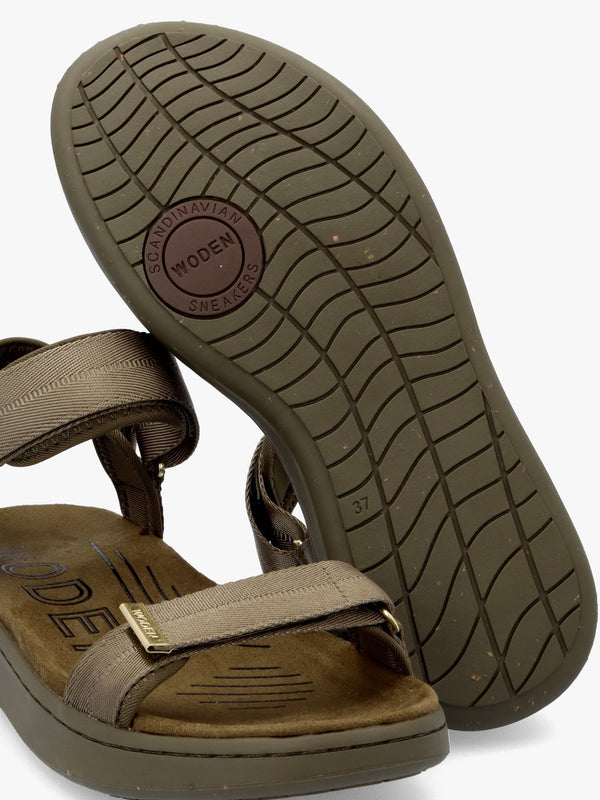 Line Dark Olive Sandals