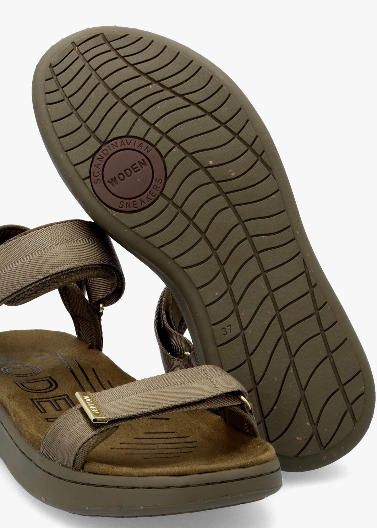 Line Dark Olive Sandals