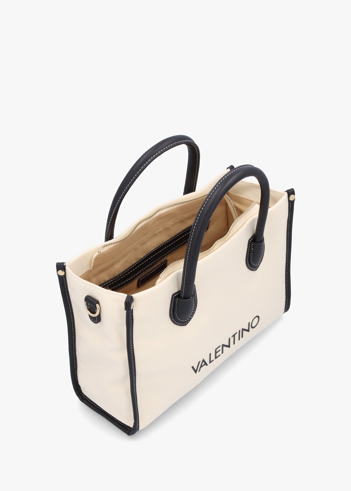 Leith Relove Recycle Naturale Nero Shopper Bag