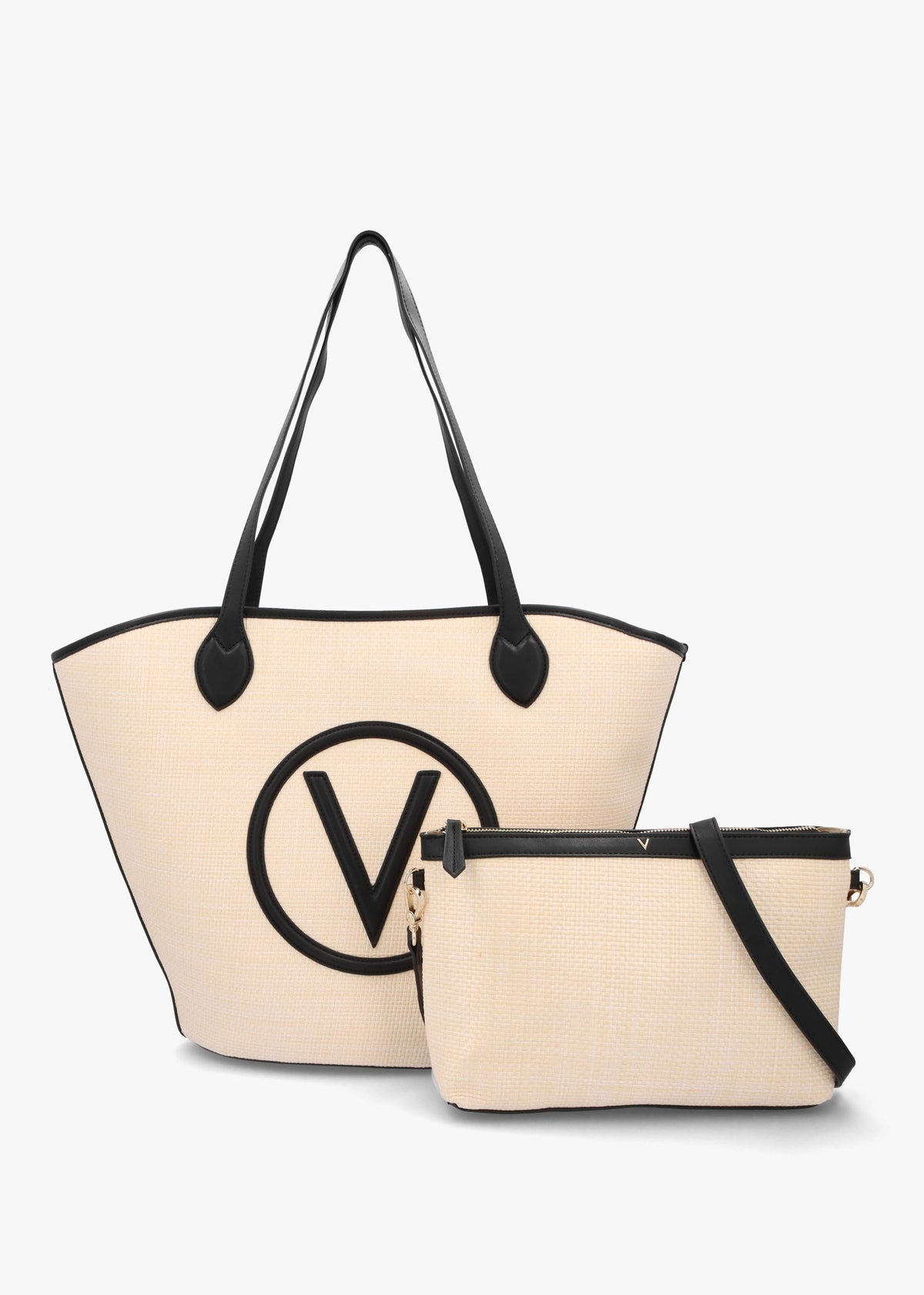 Covent Naturale Nero Woven Shopper Bag