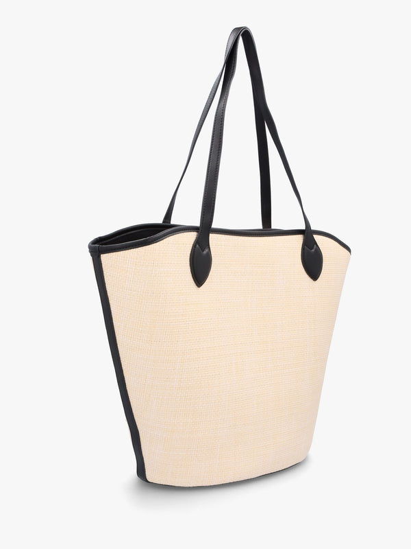 Covent Naturale Nero Woven Shopper Bag