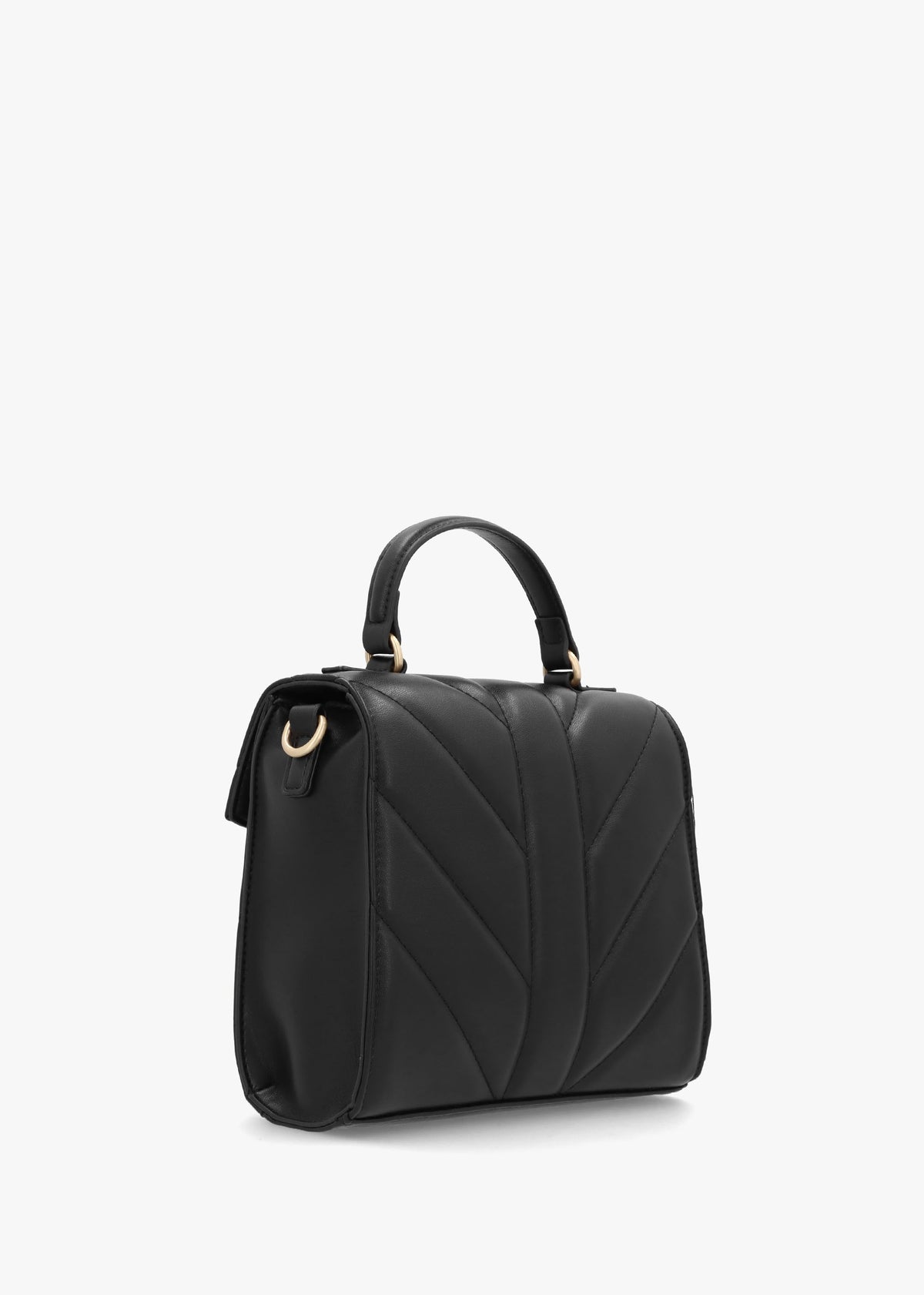 Oaxaca Quilted Nero Top Handle Cross-Body Bag
