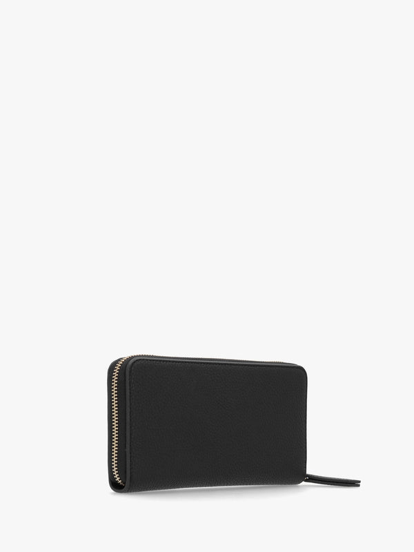 Katong V Logo Nero Zip Around Wallet