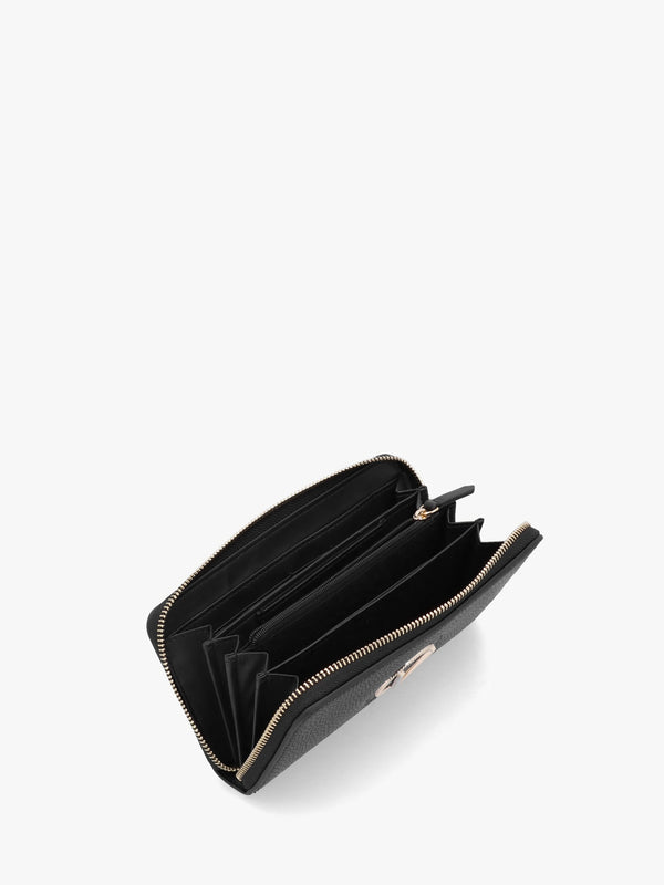 Katong V Logo Nero Zip Around Wallet