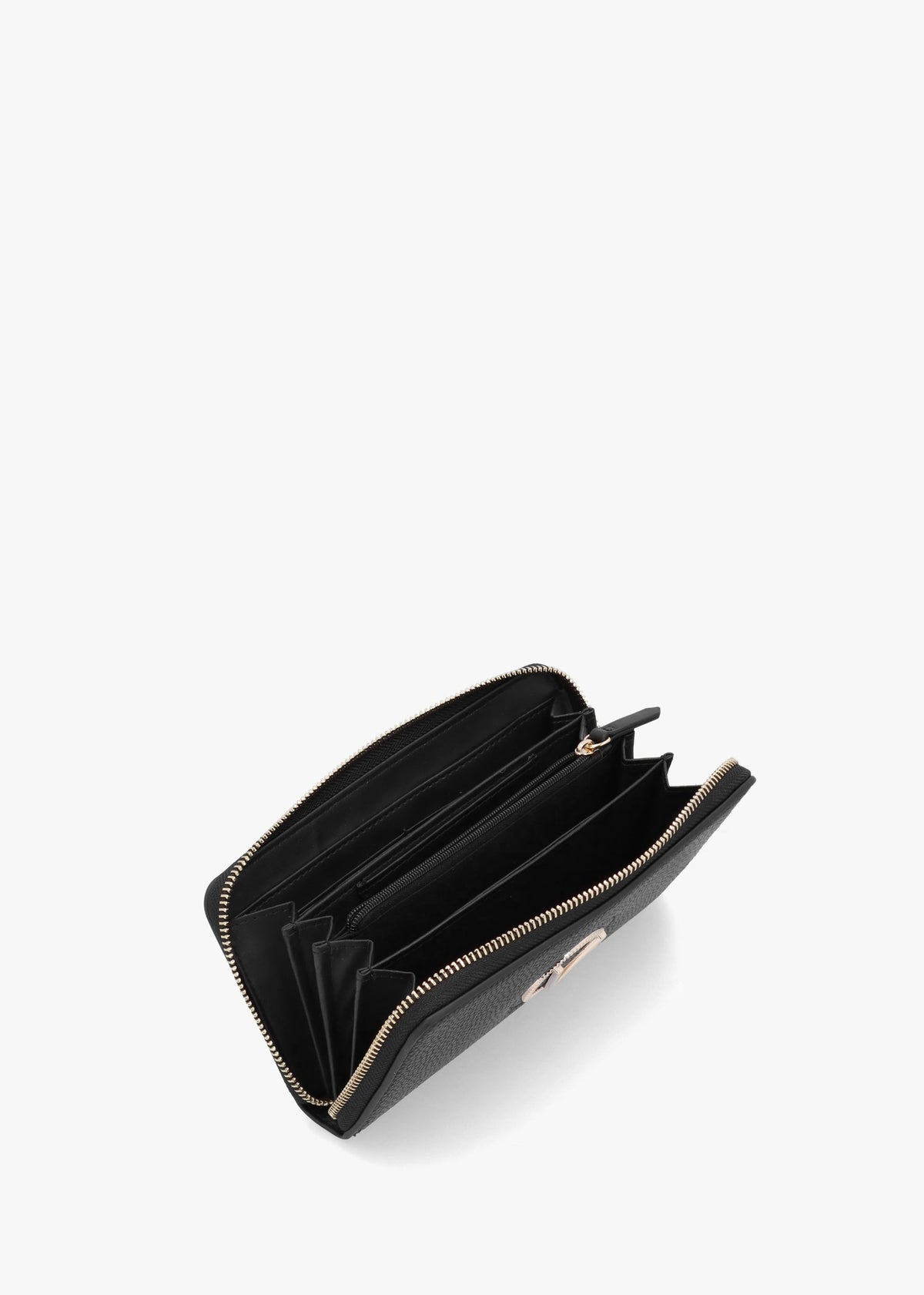 Katong V Logo Nero Zip Around Wallet