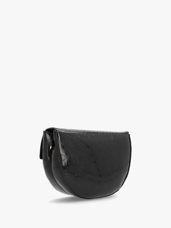 Bigs Logo Patent Nero Satchel Bag