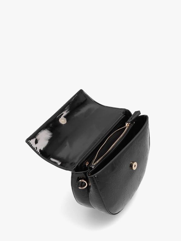Bigs Logo Patent Nero Satchel Bag