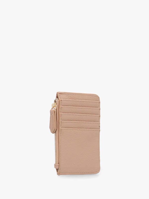 Brixton Beige Zip Card Case