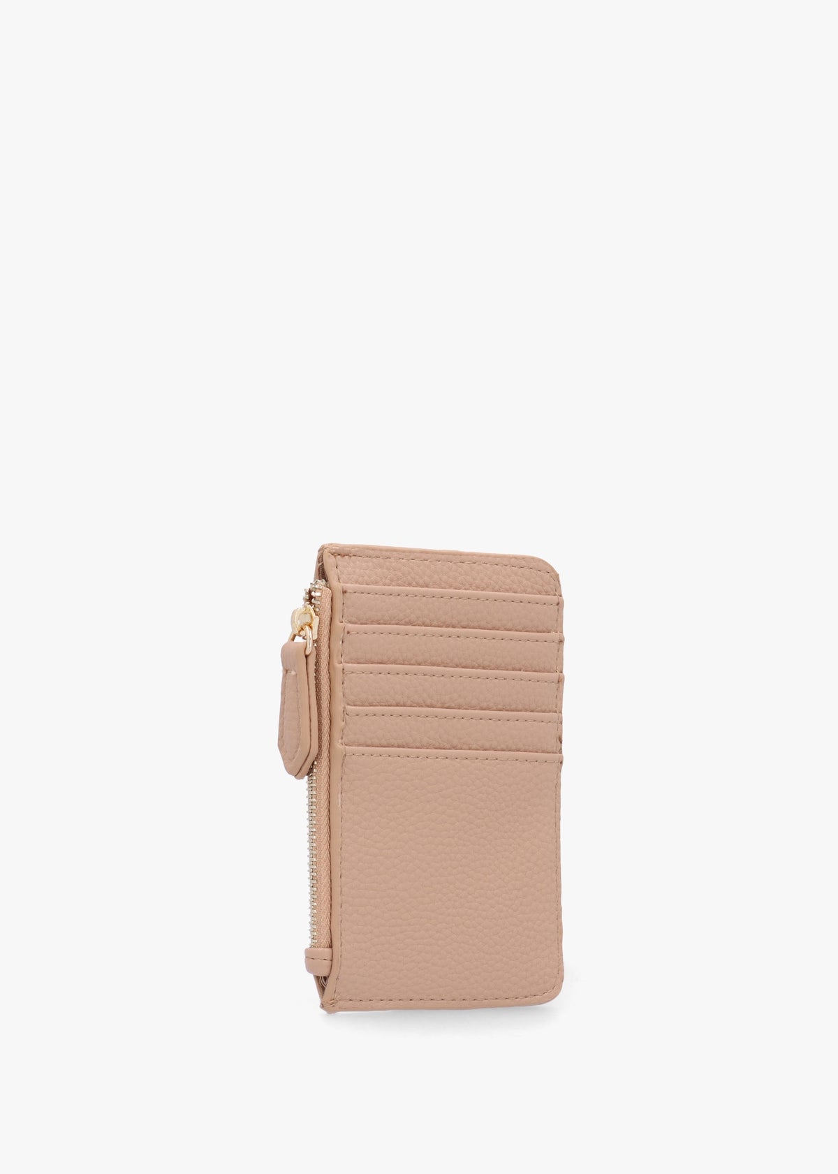 Brixton Beige Zip Card Case