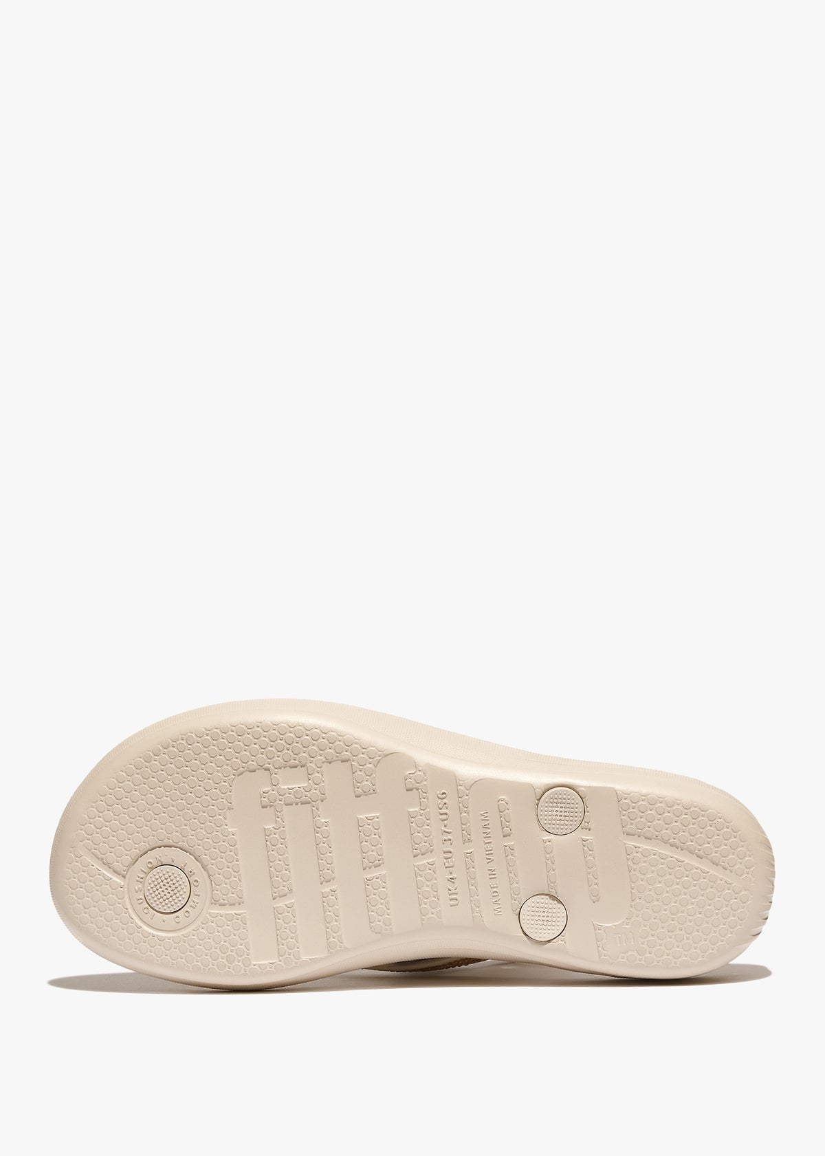Iqushion Sparkle Stone Beige Flip Flops