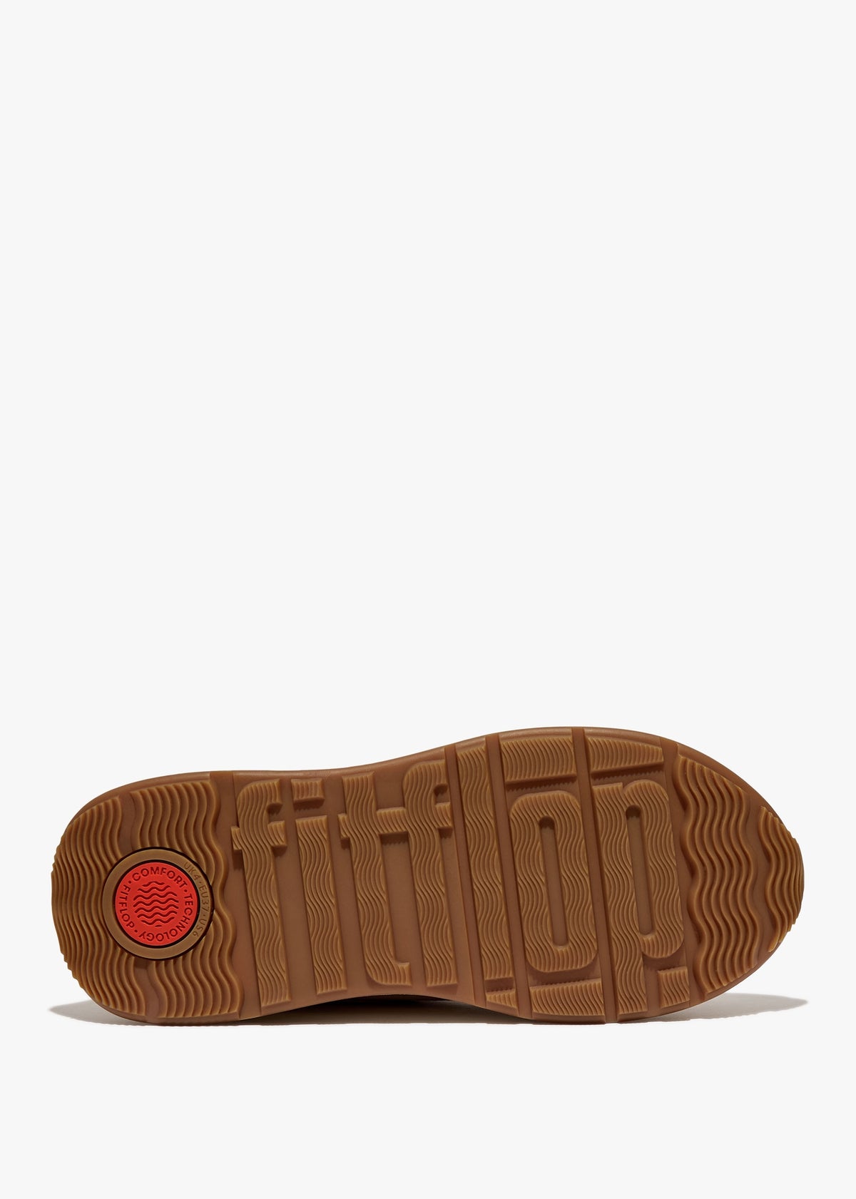 F Mode Latte Beige Suede Flatform Trainers