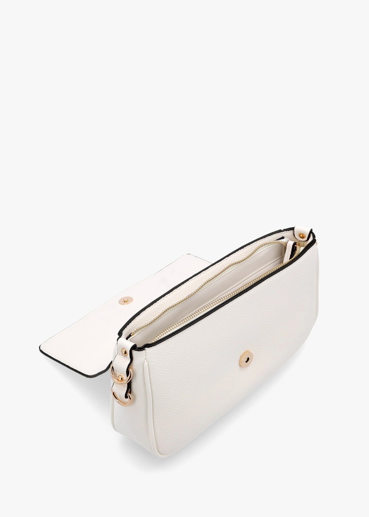 Katong Biano V Logo Front Flap Cross-Body Bag