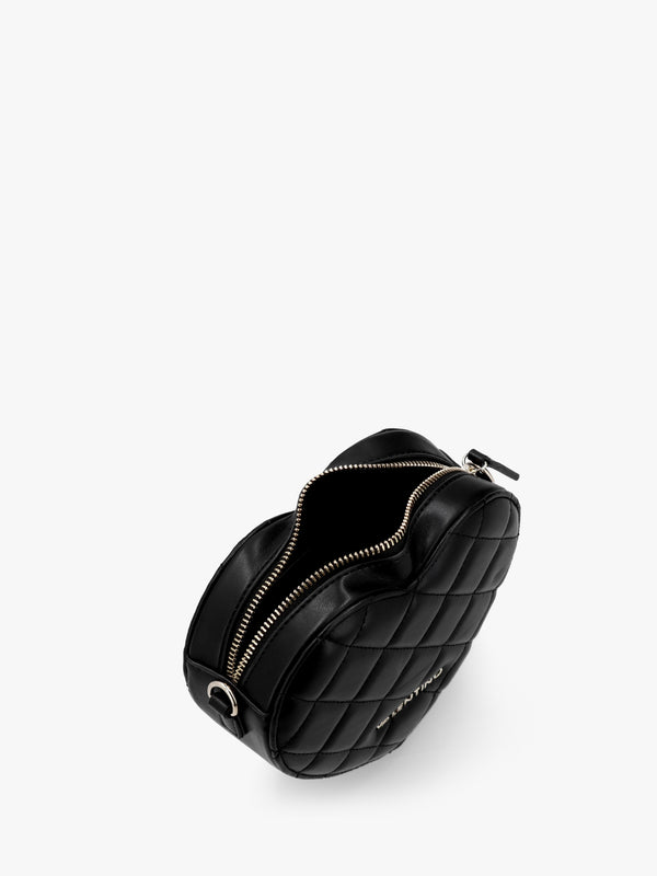 Marshmellow Quilted Heart Nero Shoulder Bag