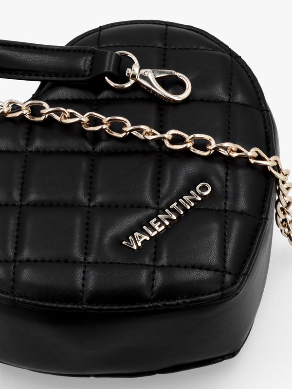 Marshmellow Quilted Heart Nero Shoulder Bag