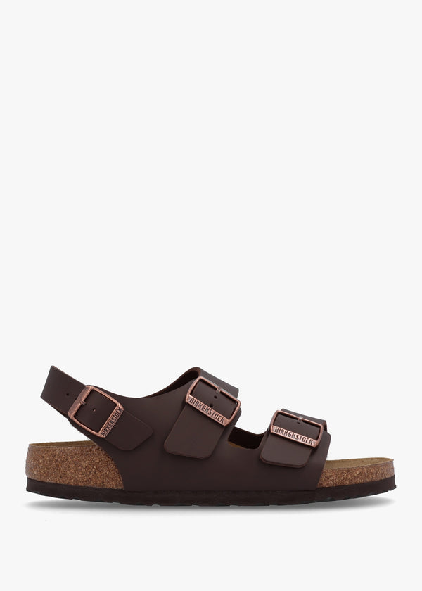 Milano Dark Brown Birko-Flor Sandals