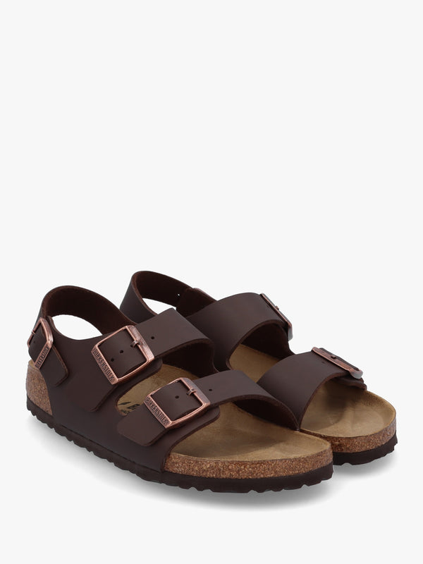 Milano Dark Brown Birko-Flor Sandals