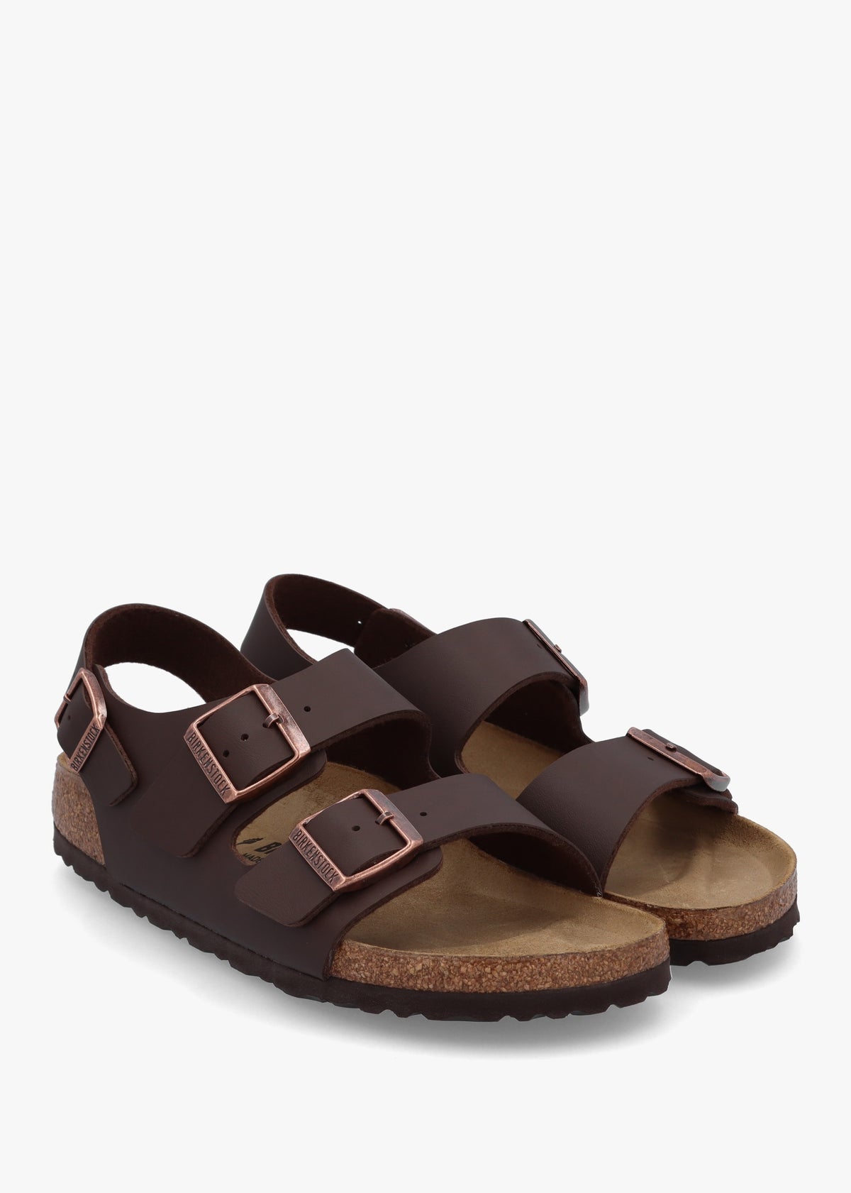 Milano Dark Brown Birko-Flor Sandals