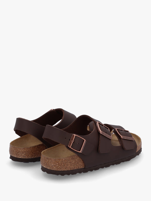 Milano Dark Brown Birko-Flor Sandals