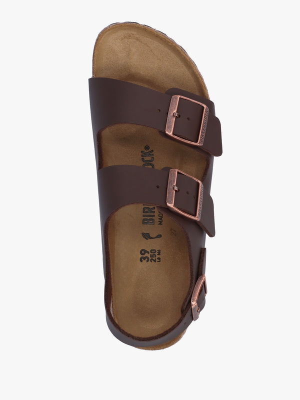 Milano Dark Brown Birko-Flor Sandals