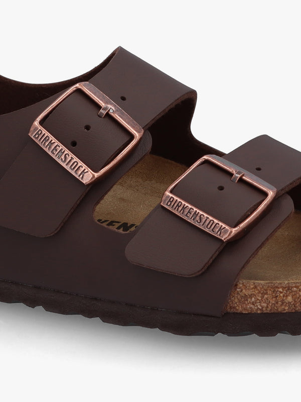 Milano Dark Brown Birko-Flor Sandals