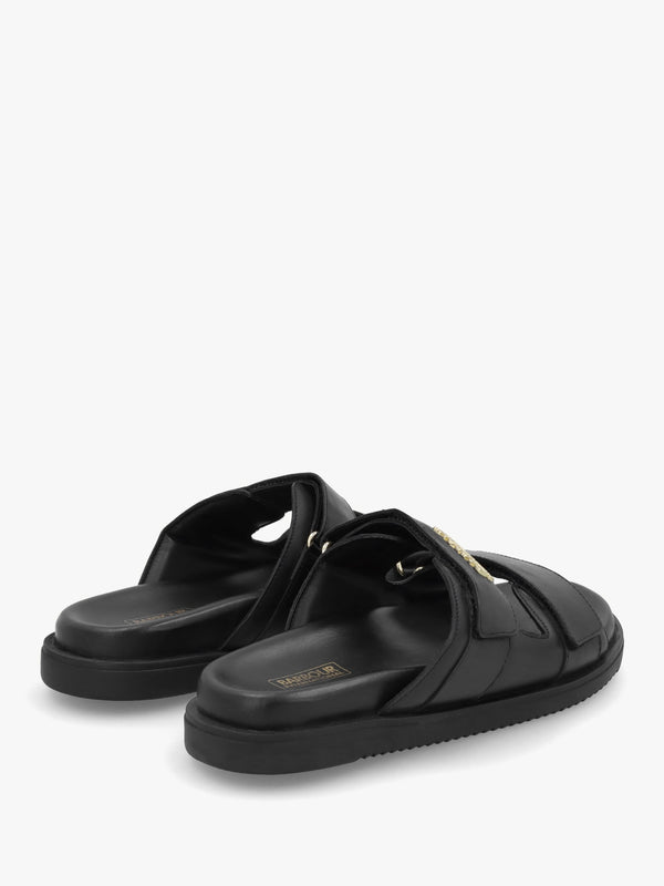 Whitson Black Leather Sandals