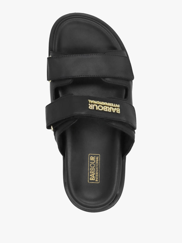 Whitson Black Leather Sandals