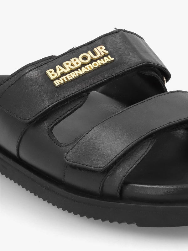 Whitson Black Leather Sandals