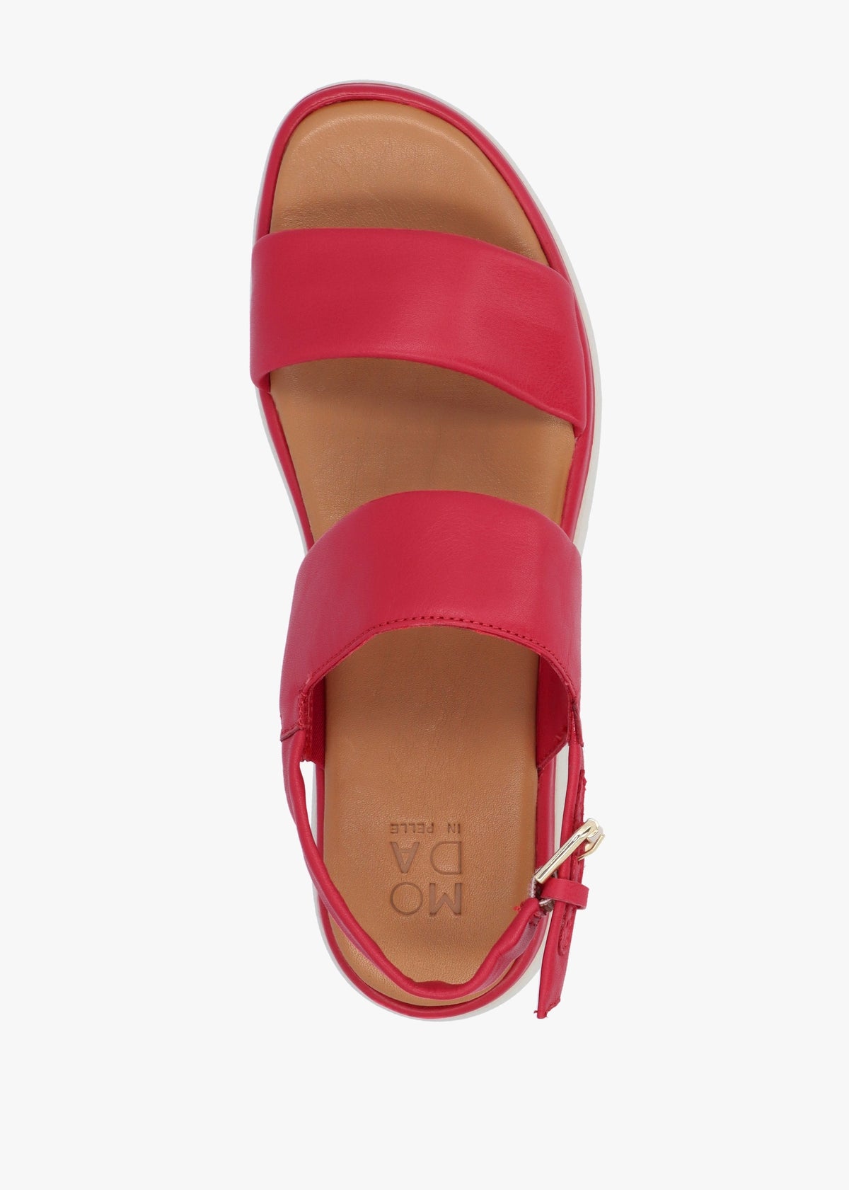 Netty Raspberry Leather Chunky Sandals
