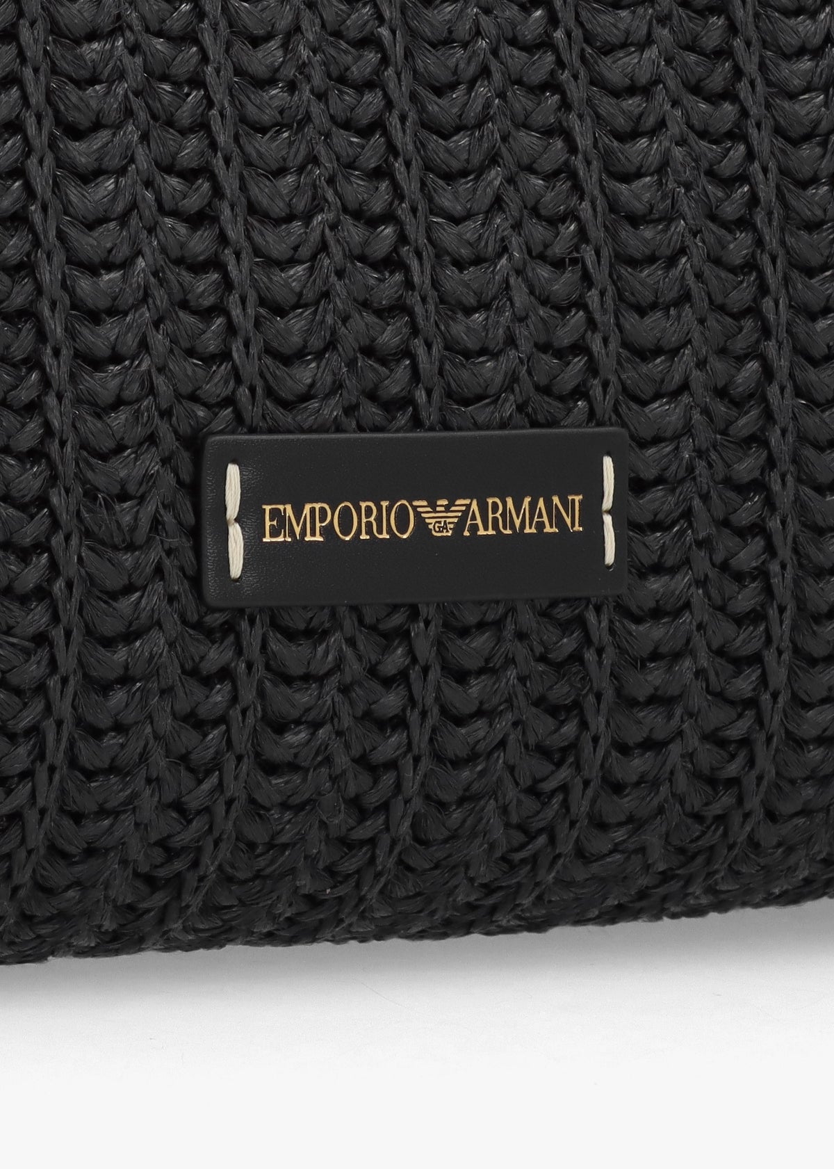 Black Woven Slouchy Beach Shopper Bag