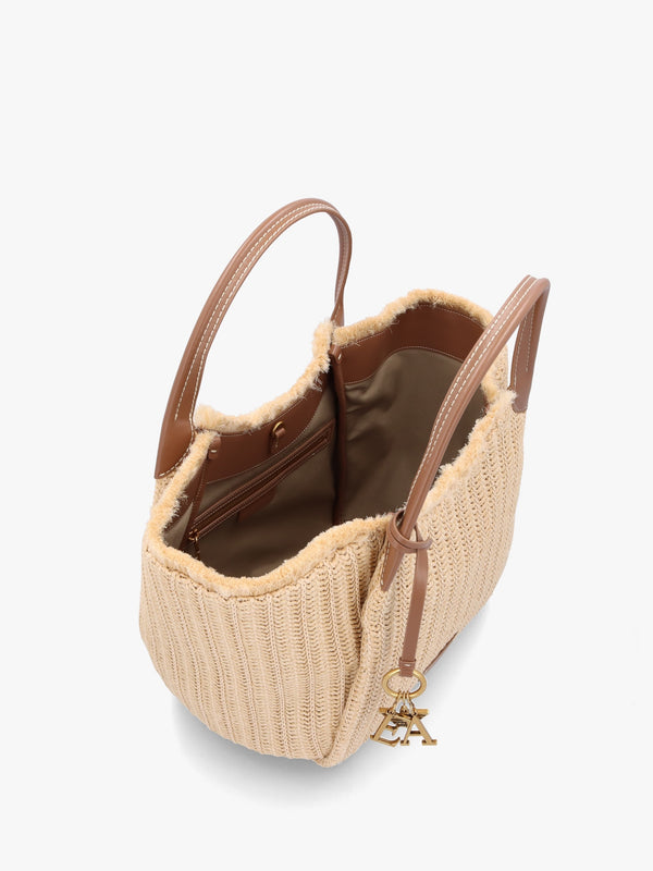 Natural Woven Slouchy Beach Shopper Bag