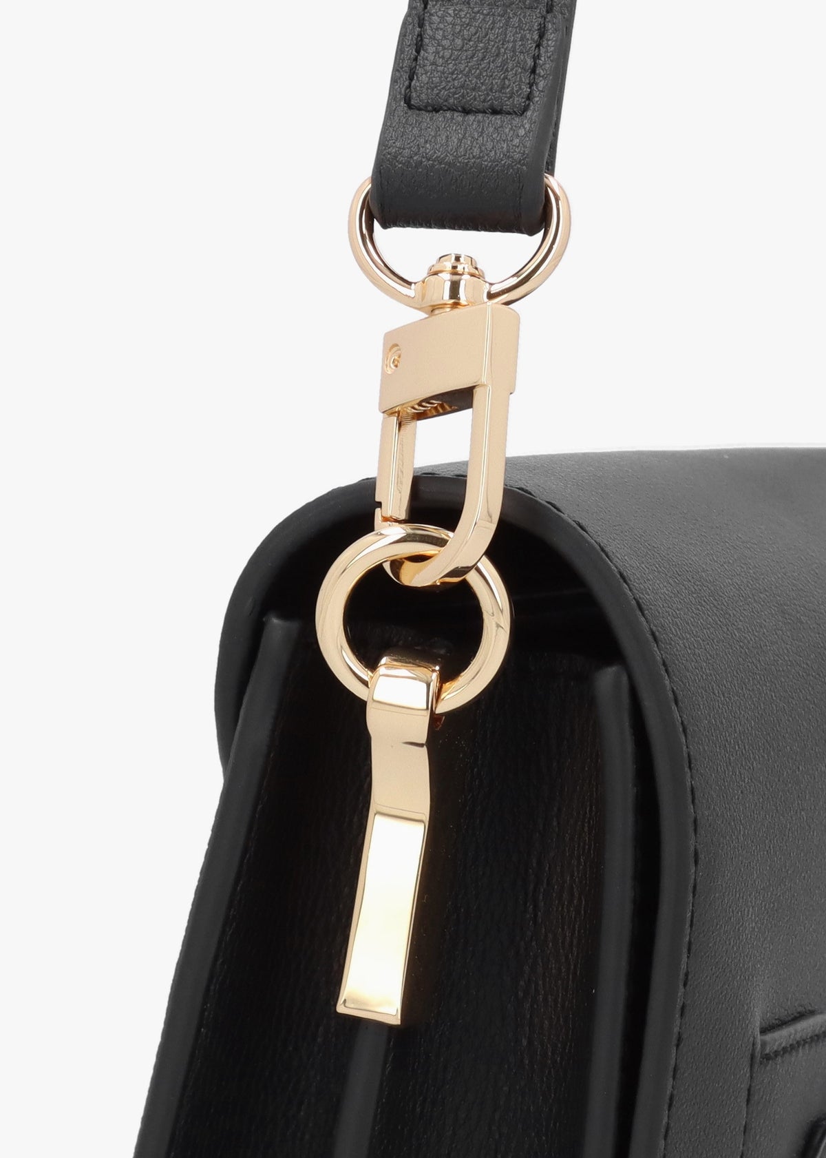 Lover Black Leather Shoulder Bag