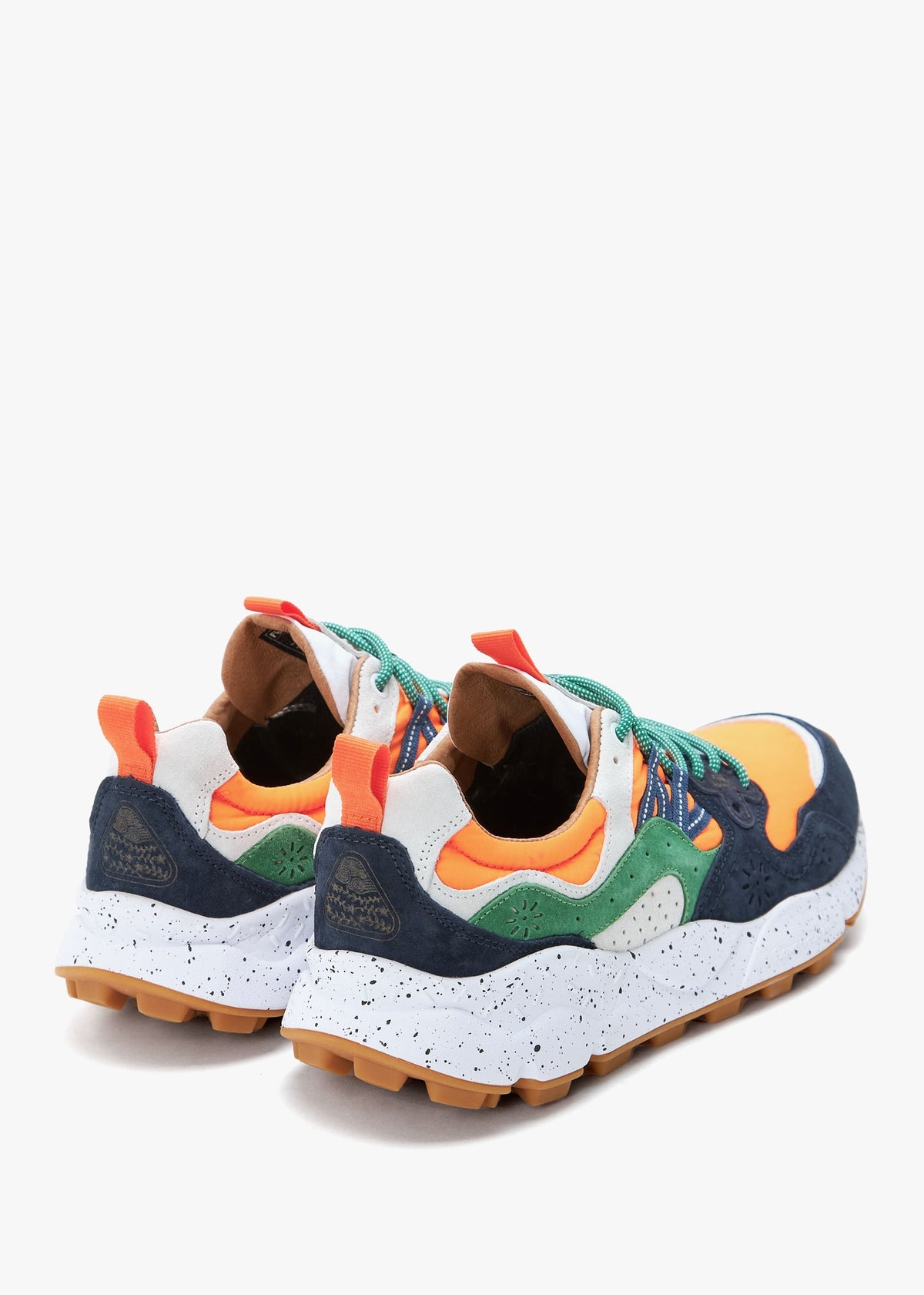 Men’s Yamano 3 Orange-Navy Suede & Technical Fabric Trainers