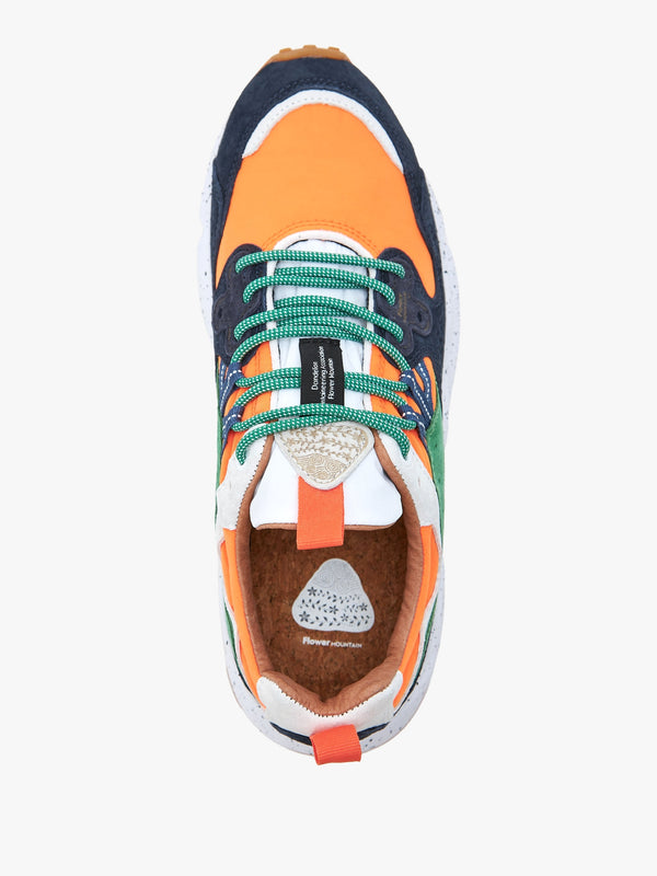 Men’s Yamano 3 Orange-Navy Suede & Technical Fabric Trainers