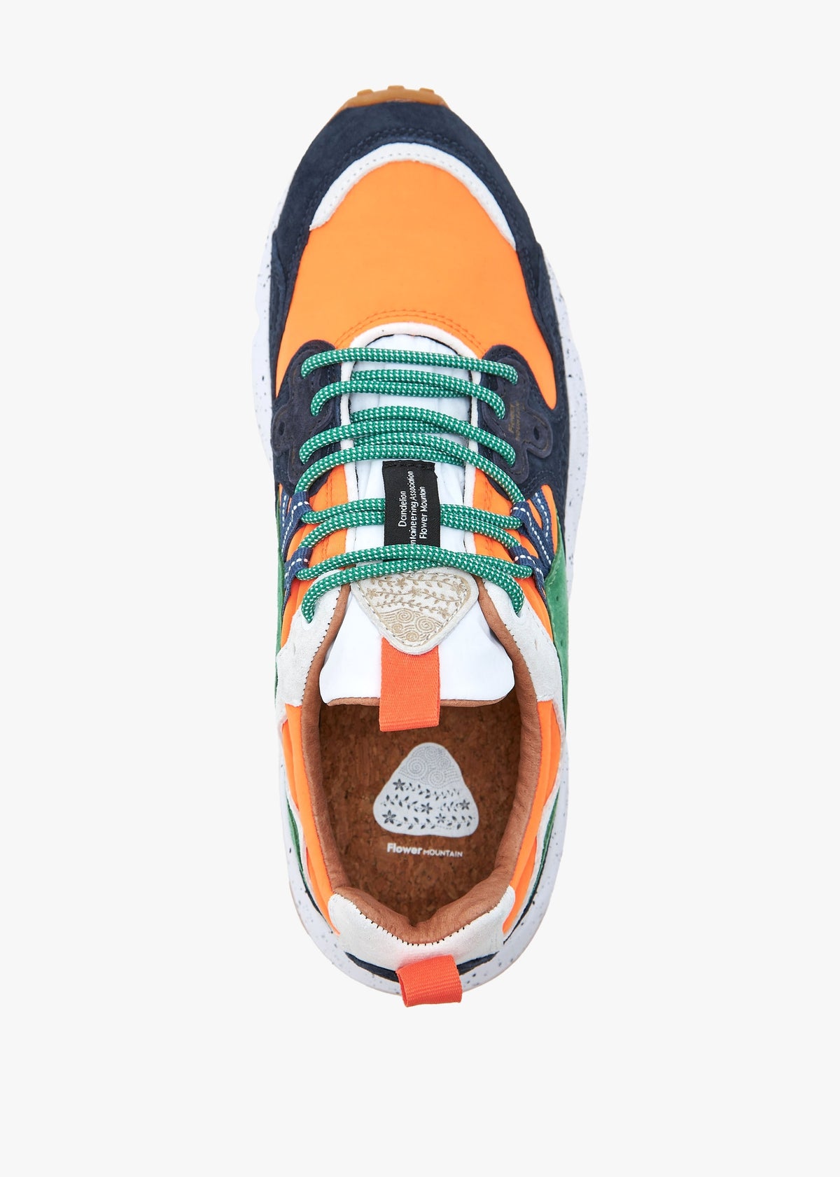 Men’s Yamano 3 Orange-Navy Suede & Technical Fabric Trainers