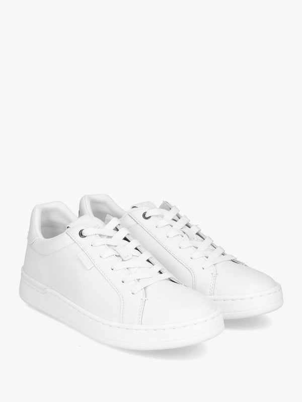 Lowline Optic White Leather Low Top Trainers