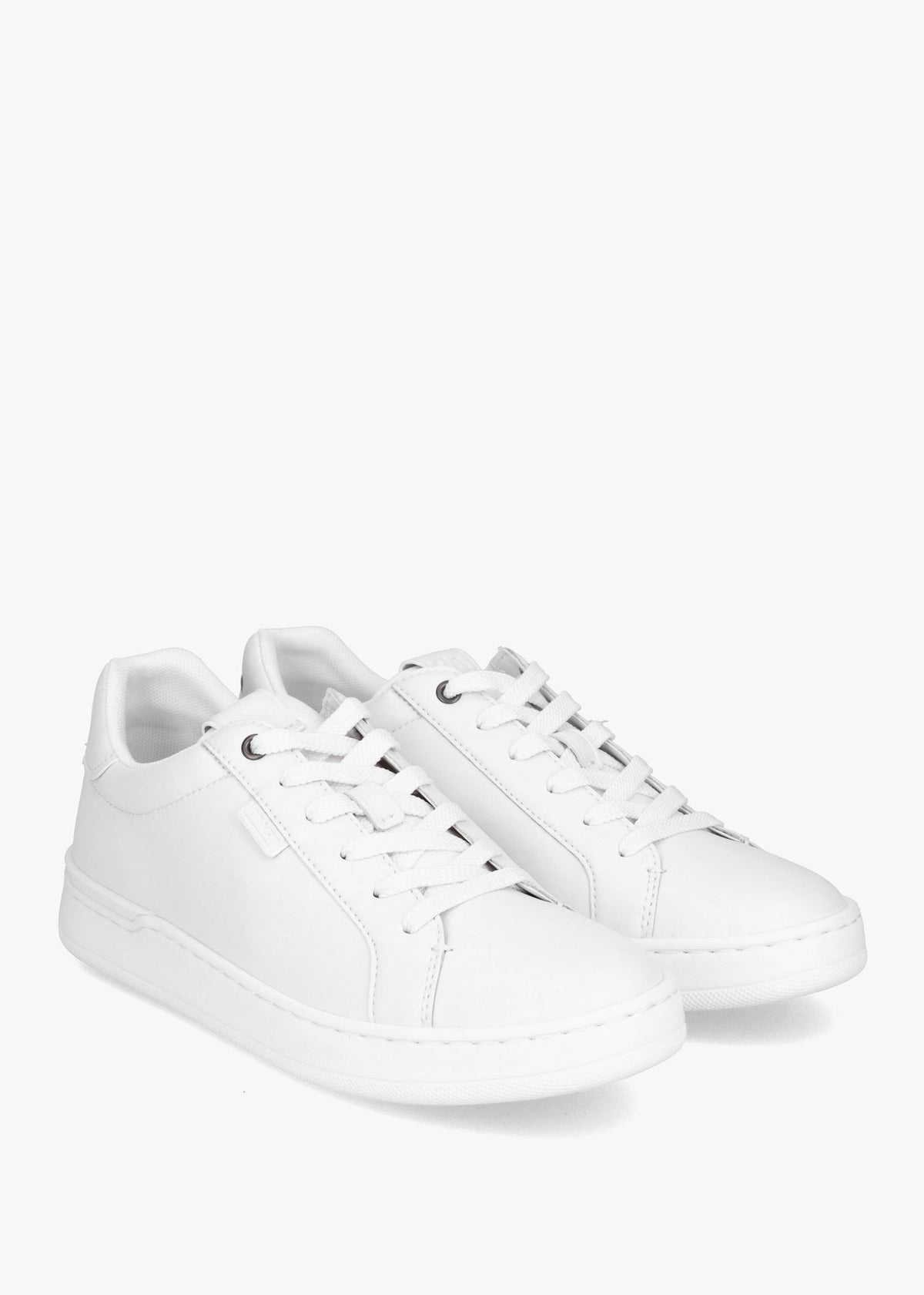 Lowline Optic White Leather Low Top Trainers