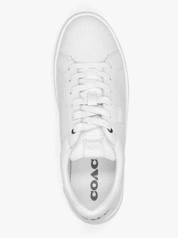 Lowline Optic White Leather Low Top Trainers