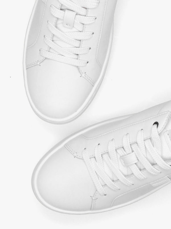 Lowline Optic White Leather Low Top Trainers