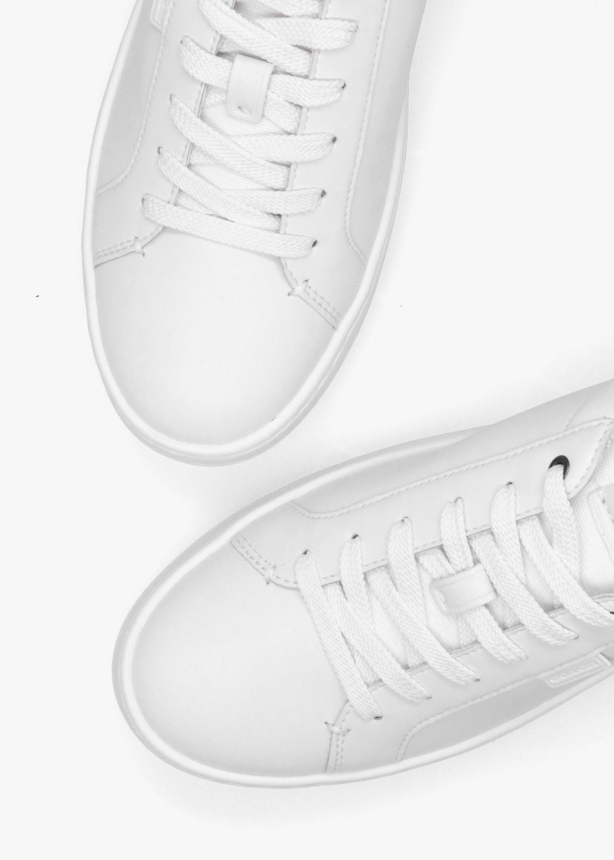 Lowline Optic White Leather Low Top Trainers