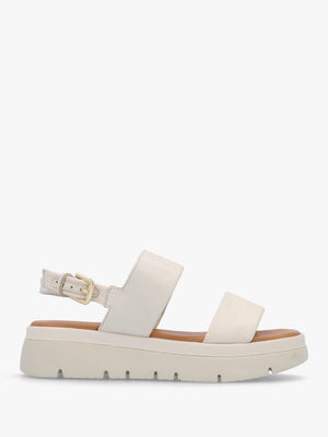 Netty Cream Leather Chunky Sandals
