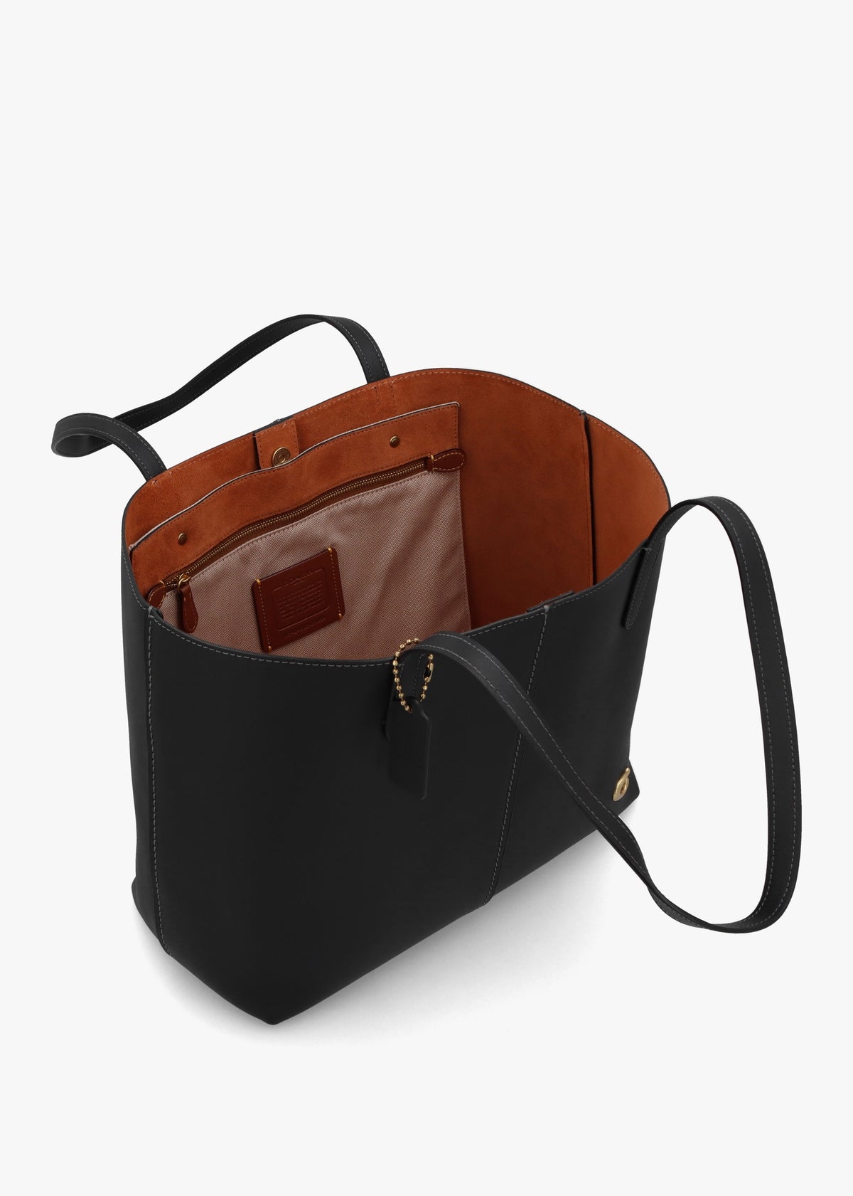 North 32 Black Leather Tote Bag
