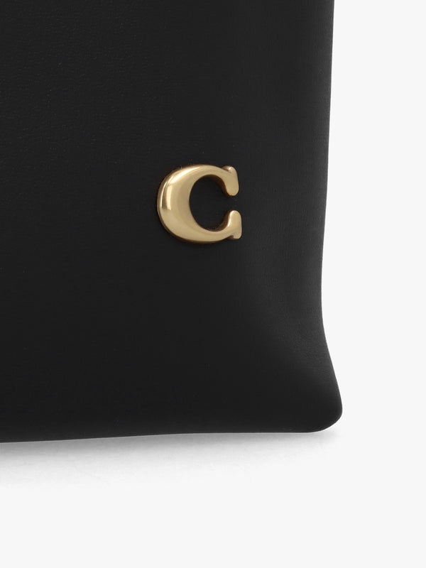 North 32 Black Leather Tote Bag