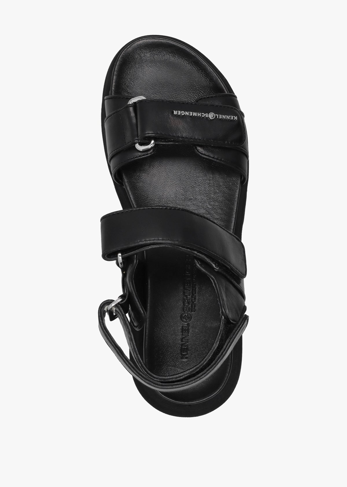 Skill Black Leather Chunky Sandals
